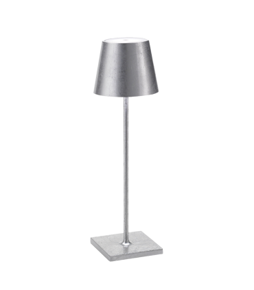 Lampada da Tavolo Poldina Pro - Foglia color argento