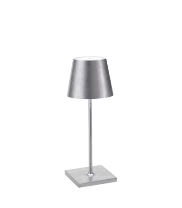 Lampada da Tavolo Poldina mini Pro - Foglia color argento