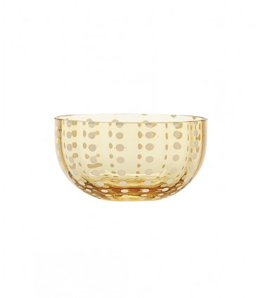 Perle glass bowl - amber set 2 pieces